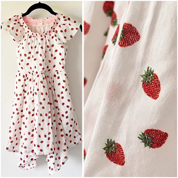 Crewcuts Other - Crewcuts White Strawberry Dress Size 7